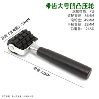 Steel Pressing Roller with Silicone Solid Roller for Leather Edge Rolling and Woodworking