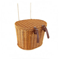 Woven Rear Bike Basket Rectangular Cycle Rear Basket Easy to Install