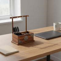 Wooden Key Holder Handmade Elephant Storage Box Custom-Crafted for Desktop