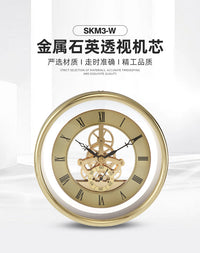 直径150mm透视钟头工艺品透视钟头落地钟透视钟齿轮机芯创意