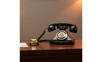 Rotate Dialing Audio Guestbook Phone Bronze Handle Audio Guest Book Namecard Tray Vintage Guest Book Phone Easy to Use for Wedding Planners, Party, Hotel