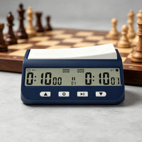 Compact Multifunction Game Clock Large Display Chess Clock with LCD Screen Lightweight Digital Chess Timer Professional for Tournament Players, Clubs