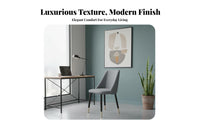Upholstered Side Chair with Metal Legs Light Luxury Design for Homeowners