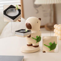 Cute Capybara Watch Stand Resin Smartwatch Charging Holder Sturdy Easy to Use for Bedside Table