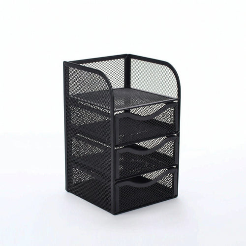 Mesh Organizer with Drawers Compact for Home Office, Professionals, Students