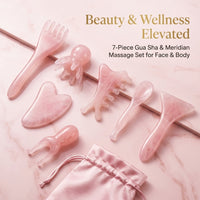 Massage Comb, 7 Piece Facial Set, Resin Material Face Lifting Tools, 7 for Skincare Lovers