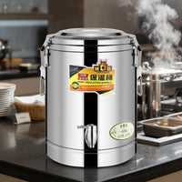 Stainless Steel Thermal Container Leak-Resistant Closure Hot and Cold Beverage Barrel Insulated Beverage Dispenser Leakproof
