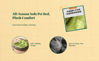 Dog Bed, Waterproof, Calming, snug Pet Sofa, Removable Cover, Non-Slip, Suitable for Large and Small Dogs and felines