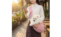 Pet Sling Carrier Waffle-Weave Crossbody Dog Carrier Large-Capacity