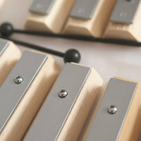 17 Note Tone Block Set Wood and Metal Construction Wooden Resonator Bell Set