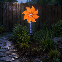 5 Pieces Rotating Solar Pinwheel Lamp Easy to Install Outdoor Decoration