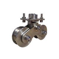 360-Degree Rotating Door Hardware Sliding Gate Roller Adjustable Double Wheel Roller