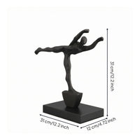 Abstract Human Sculpture Painted Finish Decorative Statue