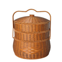 Picnic Basket with Lid Artisanal Wicker Basket with Handle Decorative