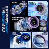 Desktop Circulating Fan, USB Rechargeable, High Wind, 4-Speed, for Office/Dorm/Home