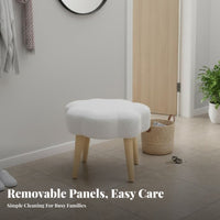 asteriskShaped Footstool Multi-Purpose Low Stool vivid hues for Homeowners