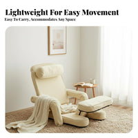 Multifunctional Foldable Floor Chair Converts to Bed Adjustable Floor Lounger Space Saving Lounge Seating Multi-Angle Adjustment for Students, Young Professionals, Bedroom, Bay Window, Dorm Room, Home Paleice