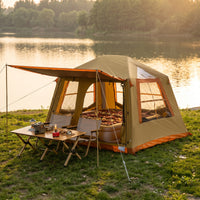 Quick-Inflation Inflatable Tent Stable Inflate Tent with Pump Instant Windproof for Campers, Outdoor