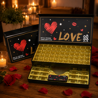 Red Double Layer Cardboard Gift Box with Lid 39x19x9cm for Presents