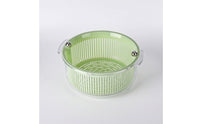 Double-Layer Fruit Drainer with Handle Ventilated Colander with Bowl 2 in 1 Draining Basket Multifunctional for Kitchen
