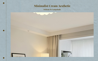 LED Ceiling Light, Modern Minimalist, Cream, Dimmable