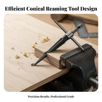 Chamfering Tapered Reamer Hardened Steel Woodworking Deburring Tool for Woodworkers, Carpenters, Home Improvement, Garage, Construction Site