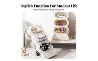 Clear View Design Desktop Pen and Writing Utensil Holder Easy Reach Slanted Pen Holder Space-Saving Detachable Stationery Holder Large Capacity for Students, Kids, Artists, Home Office, Classroom, Dorm Room