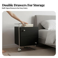 Drawer Nightstand Minimalist Design Bedroom Furniture Sturdy Construction