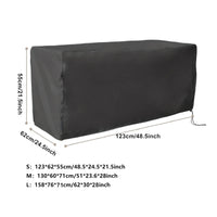 Rectangular Outdoor Storage Box Slipcover Weatherproof Deck Box Cover with Zipper Waterproof Patio Storage Bin Cover for Garden