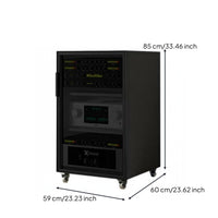 Home Theater Amplifier Cabinet Mobile Wheels AV Equipment Rack Cabinet Locking Casters Glass Door Audio Stand for Audiophiles, KTV