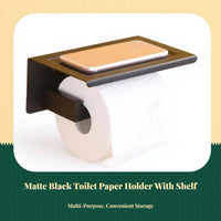 Matte black towel bar set