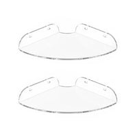 2 Pieces Floating Corner Shelf Raised Edges Acrylic Corner Shelf