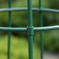 PE-Coated Umbrella Plant Trellis Antiruggine Traliccio a Ombrello Rustproof Garden Trellis with Support Rings Resistente Alle Intemperie for Gardeners, Potted Plants, Flower Beds, Balcony, Patio