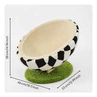 Eggshell Cat Bed Semi-Enclosed Soccer Cat Bed Scratch-Friendly Furniture for Cats, Pet Owners