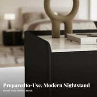 Bedside Storage Unit Sturdy Construction Single-Drawer Nightstand Easy to Clean