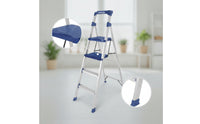 Non-Slip Step Ladder with Tool Tray Foldable Step Ladder with Handgrip Portable Space-Saving for Homeowners, Painting, Kitchen