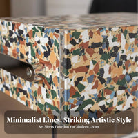 C-Shaped Acrylic Table Italian-Inspired Nightstand Transparent frame for Renters