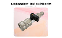 Heavy Duty 3/8 Inch Quick Connect Valve Leak Proof Quick Connect Shut Close Valve Easy Control Lever for Car Detailers, Professionals