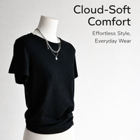 T Shirts for Women in Soft Modal Blend, Oversized Loose Fit Ladies Casual Wear, Round Neckline Summer Top, Breathable
