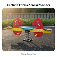 2-Person Bouncy Bouncy Rider Cooperative Play Seesaw Vividly Colored Long-Lasting Design for Children, Children 3+, Playground