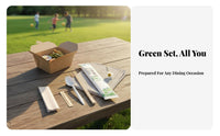 Disposable Biodegradable Tableware, Chopsticks, Spoon, Napkin, Dental Pick, Four-Piece Eco-Friendly Takeout Set
