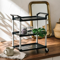 3 tierd Service Trolley Clean Rolling Cart Sturdy for Hotel