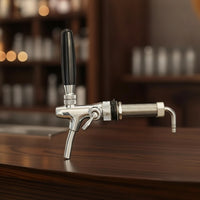 Stainless Steel Beer Faucet with Long Shank Chrome Polished Long Shank Beer Faucet Corrosion-Resistant Keg Tap Sturdy for Homebrewers, Bartenders, Home Bar, Kegerator