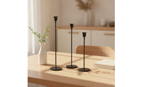 3 Pieces Taper Candle Holder Set Slender Candlestick Holder Set Sleek