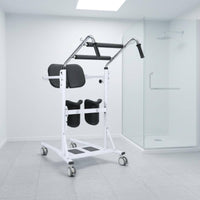 Standing Transfer Aid Curved Handle Swivel Casters