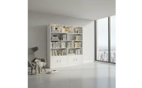 Tall Storage Cabinet with Doors Sturdy Duty Floor Standing Storage Organizer Multi-Tier Display Shelf Stable Design Household
