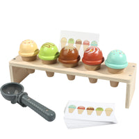 Wooden Ice Cream Matching Toy for Kids, Montessori Early Education, Focus Training