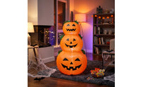 Halloween Inflatable Pumpkin Outdoor Stacked Pumpkins Jack-O'-Lantern Yard Decoration Seasonal Pumpkin Stack Festive for Lawn