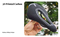 3D Printed Bike Saddle Breathable Carbon Fiber Two-Wheeler Seat Non-Slip Surface Carbon Fiber Bike Seat for Mountain Bikers, Road Cyclists