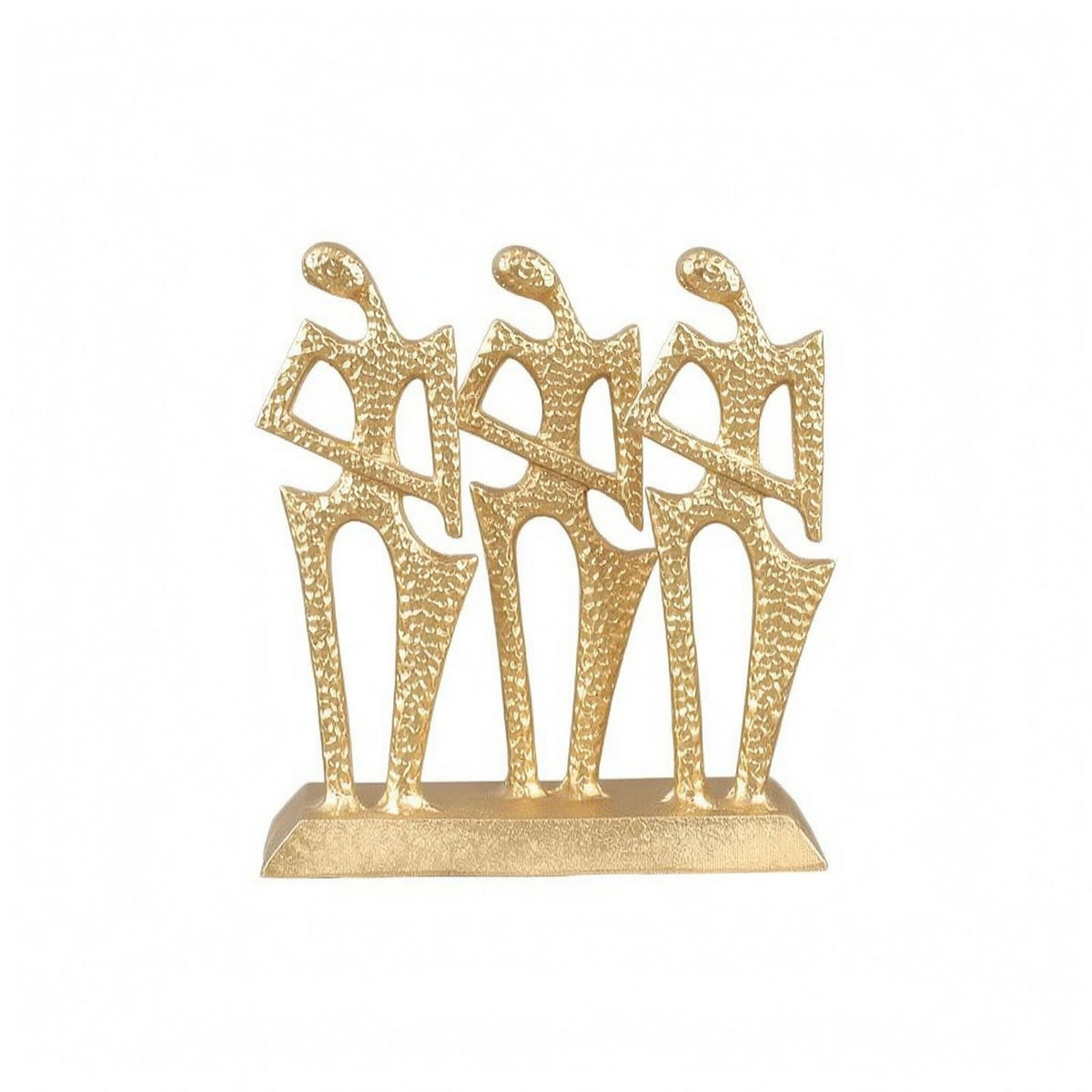 Abstract Metal Figure Cutout Design Textured Metal Ornament Decorative Piece Decor Piece for Entryway